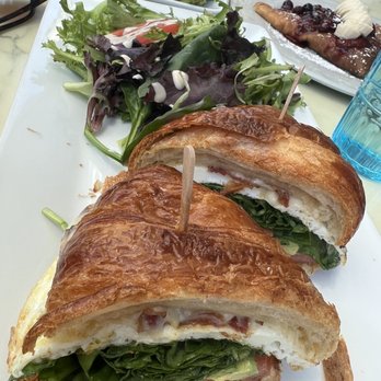 Blue Daisy - Bacon & egg croissant sandwich - Creperies Near Me - Santa Monica, California Blue Daisy - Bacon & egg croissant sandwich - Creperies Near Me - Santa Monica, California