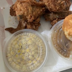 The containers for the side items are actually bigger than a close to being bigger than the drumstick and the wings, Sad..
