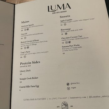 Luma Bar & Eatery - Menu - Mediterranean Near Me - Petaluma, California Luma Bar & Eatery - Menu - Mediterranean Near Me - Petaluma, California