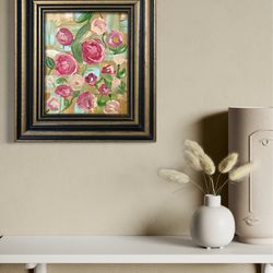 Country Roses, framed