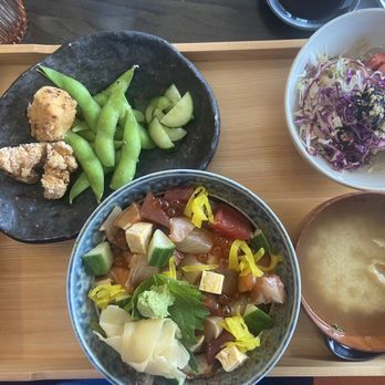 Okinami Sushi Bar - Bara Chirashi Set lunch special - Sushi Bars Near Me - Norwood, New Jersey