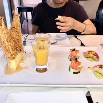 Chef Chai - Jumbo Black Tiger prawns, lobster pumpkin bisque, Gravlax Salmon Roulade, Smoke Duck Taco - Asian Fusion Near Me - Honolulu, Hawaii
