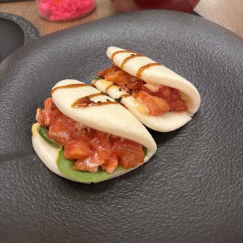 My Deluxe Cafe - Bao with Salmon tar tar - Coffee & Tea Near Me - Feasterville-Trevose, Pennsylvania