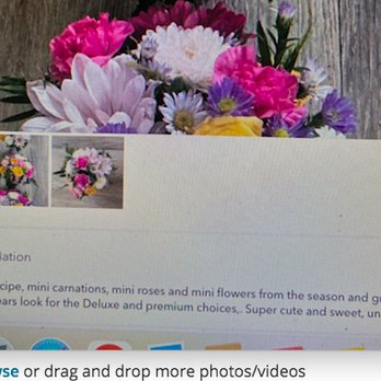 Ella’s Catering Floral - Here's the product description. It shows greenery and doesn't mention size - oh and you can add more for $51. - Floral Designers Near Me Ella’s Catering Floral - Here's the product description. It shows greenery and doesn't mention size - oh and you can add more for $51. - Floral Designers Near Me