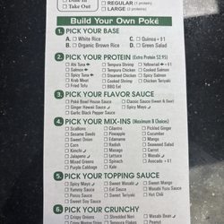 Poke Bowl - Menu