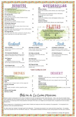 Menu photo 1 La Cocina Mexicana Kutztown, PA Menu photo 1 La Cocina Mexicana Kutztown, PA