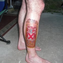 TATTOO-U - 6 1/2 hours and it's been almost 6 years looks just as good as it did the first day he got it.