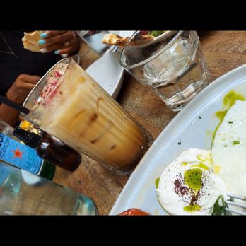 Delbar Middle Eastern - Lavender cardamom iced latte - Persian/Iranian Near Me - Atlanta, Georgia
