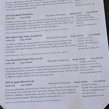 New Clairvaux Vineyard - Tasting menu - Wineries Near Me - Vina, California New Clairvaux Vineyard - Tasting menu - Wineries Near Me - Vina, California