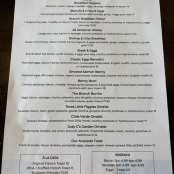 Branch Breakfast - Menu - Breakfast & Brunch Near Me - Fresno, California
