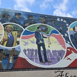 Juneteenth Galveston - A section of the mural