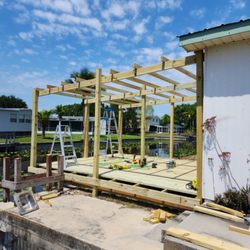 Eli's Lawn Care - Working on a boat dock