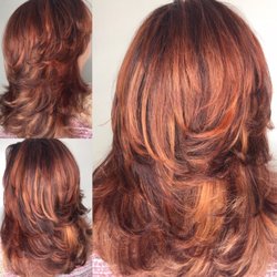 Hilights on burgundy