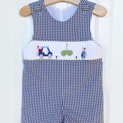 Beaus & Babes Boutique - Banana Split Golf Smocked Jon Jon