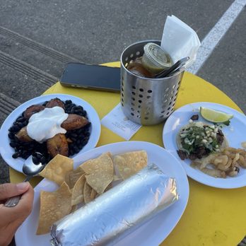 Taqueria Talavera - Plantain dish with one taco and mole burrito - Mexican Near Me - Berkeley, California Taqueria Talavera - Plantain dish with one taco and mole burrito - Mexican Near Me - Berkeley, California