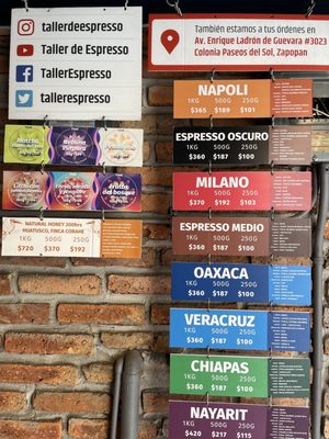 Menu photo 1 Taller de espresso Guadalajara, JAL Menu photo 1 Taller de espresso Guadalajara, JAL