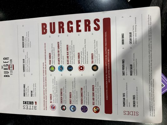 Menu photo 1 The Burger Federation Mississauga, ON Menu photo 1 The Burger Federation Mississauga, ON