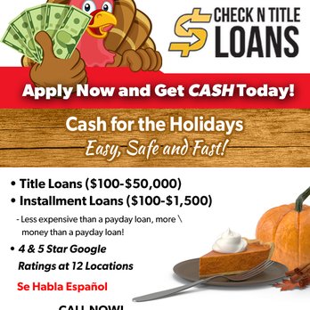 Check N Title Loans - If you're in need for some extra cash for Black Friday, Cyber Monday or unexpected expenses Check N Title Loans is here for you! Call today! - Title Loans Near Me - Dallas, Texas