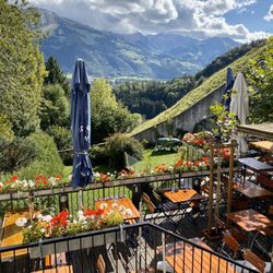 Gruyère Traditions Switzerland - The view from terrace.