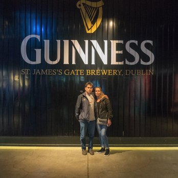 Guinness Storehouse - Guinness Storehouse.  Posing in front of the massive signage. - Breweries Near Me - Dublin, D