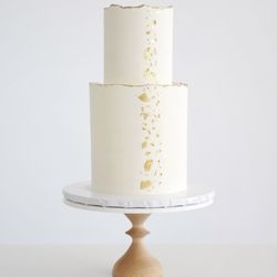 Modern Two-Tier Wedding Cake