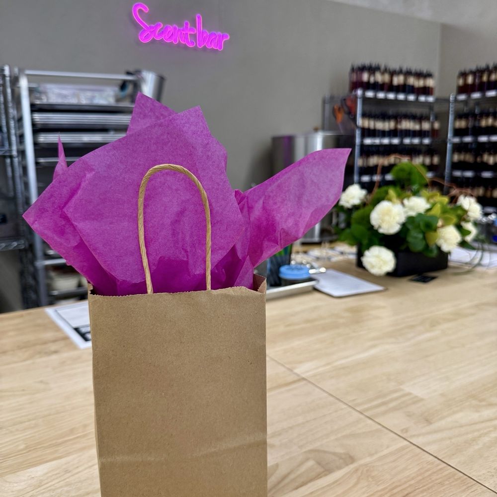 Psquare Scents - Finished candle presentation in a pretty tissue paper bag. - Skin Care Near Me - Bellevue, Pennsylvania Psquare Scents - Finished candle presentation in a pretty tissue paper bag. - Skin Care Near Me - Bellevue, Pennsylvania