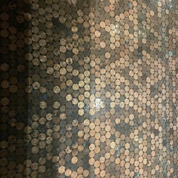 The Railhouse - Cool bathroom floor. Actual pennies