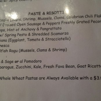 Noodle Pudding - Menu of pasta - Italian Near Me - Brooklyn, New York
