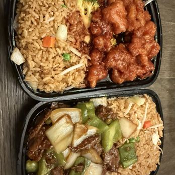 Grace Garden - C14. General Tso's Chicken Special Combination Platt. C5. Pepper Steak Special Combination Platter - Chinese Near Me - Gilbert, Arizona