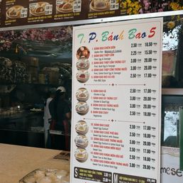 Menu and Cashier area