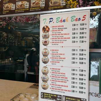 TP Banh Bao 5 - Menu and Cashier area - Vietnamese Near Me - San Jose, California