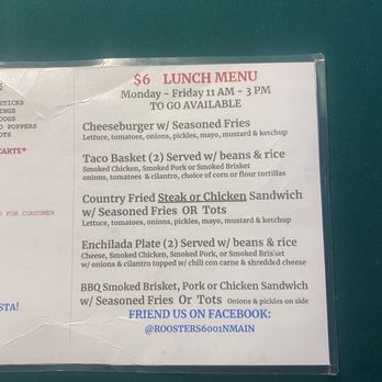 Rooster's Gathering Hole - Menu Oct 2023 - Dive Bars Near Me - Fort Worth, Texas Rooster's Gathering Hole - Menu Oct 2023 - Dive Bars Near Me - Fort Worth, Texas