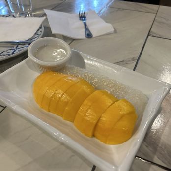 Kamlai Thai Cuisine - D1. Coconut Sticky Rice with Mango - Thai Near Me - Tacoma, Washington Kamlai Thai Cuisine - D1. Coconut Sticky Rice with Mango - Thai Near Me - Tacoma, Washington