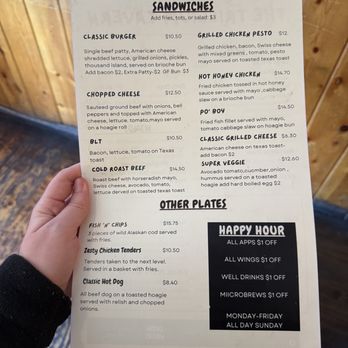 Trillium Cafe - Back of the menu - American Near Me - Hood River, Oregon