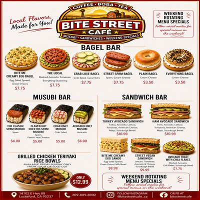 Menu photo 1 Bite Street Cafe Lockeford, CA Menu photo 1 Bite Street Cafe Lockeford, CA