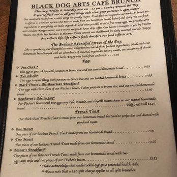 The Black Dog - Menu 1/5 - Cafes Near Me - Snoqualmie, Washington