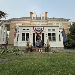 Kane Manor Inn - Mary and I on the steps in front of of Kane Manor Inn