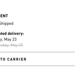 The shipment details from adidas The shipment details from adidas