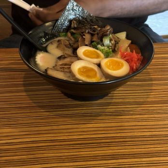 Uma Uma - Tonkutsu ramen with extra egg and mushrooms - Ramen Near Me - Ellicott City, Maryland Uma Uma - Tonkutsu ramen with extra egg and mushrooms - Ramen Near Me - Ellicott City, Maryland