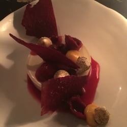 Osteria di Russo & Russo - Goats Milk and White Chocolate Panna Cotta w Lemon Myrtle Curd & Meringue!