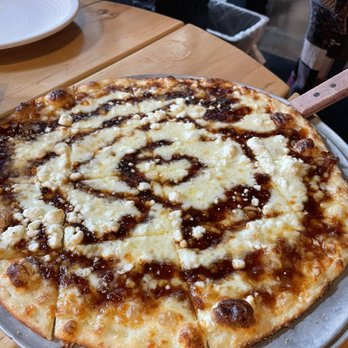 Happy Camper - Medium Gettin' Figgy With It (Tavern Style Pizza) - Pizza Near Me - Chicago, Illinois Happy Camper - Medium Gettin' Figgy With It (Tavern Style Pizza) - Pizza Near Me - Chicago, Illinois