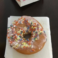 Dunkin' - Doughnut. That was put into my bag horribly.