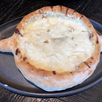 Supra - AJARULI Boat-shaped cheese bread, organic egg yolk - $14 (Highly recommend!) - Bars Near Me - Washington, DC, District of Columbia