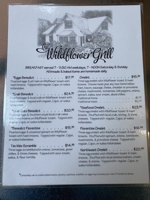 Menu photo 8 Wildflower Grill Lincoln City, OR