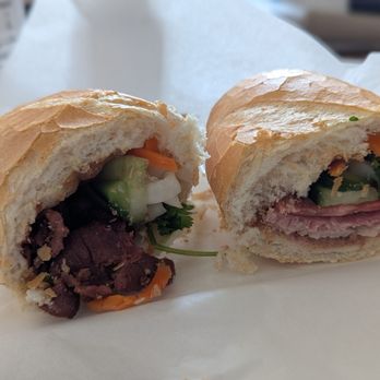 Dan Han - Banh mi. We cut it in half and switched to show both. - Vietnamese Near Me - Las Vegas, Nevada