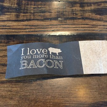 First Watch - Wrapper on my napkin and silverware... not sure about that. Love bacon! - Breakfast & Brunch Near Me - Lakeland, Florida