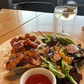 Bazille - Seasonal Shrimp Taco's & Simple Salad - New American Near Me - San Antonio, Texas