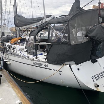 Pacific Crest Canvas - s/v Perspective, a Nordic 44, fully outfitted with PCC's canvas work! Custom canvas fit, windows, screens, solar panels and more! - Boat Parts & Supplies Near Me - Alameda, California