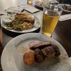 Flama - Lumb, Bacon wrapped chicken, Sausage and Garlic Beef