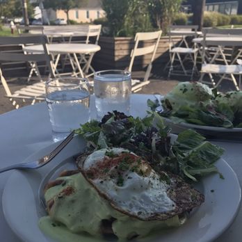 Commune - The delectable Croque Madame (in front) and Eggs Benedict (toes d the back) !!! - Cafes Near Me - Virginia Beach, Virginia Commune - The delectable Croque Madame (in front) and Eggs Benedict (toes d the back) !!! - Cafes Near Me - Virginia Beach, Virginia